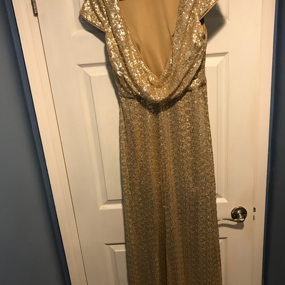 Bill Levkoff Gold sequin dress - size 6 - Picture 3 of 3